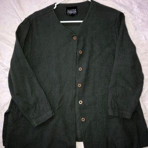 Eileen Fisher gray-green wool top, price FIRM